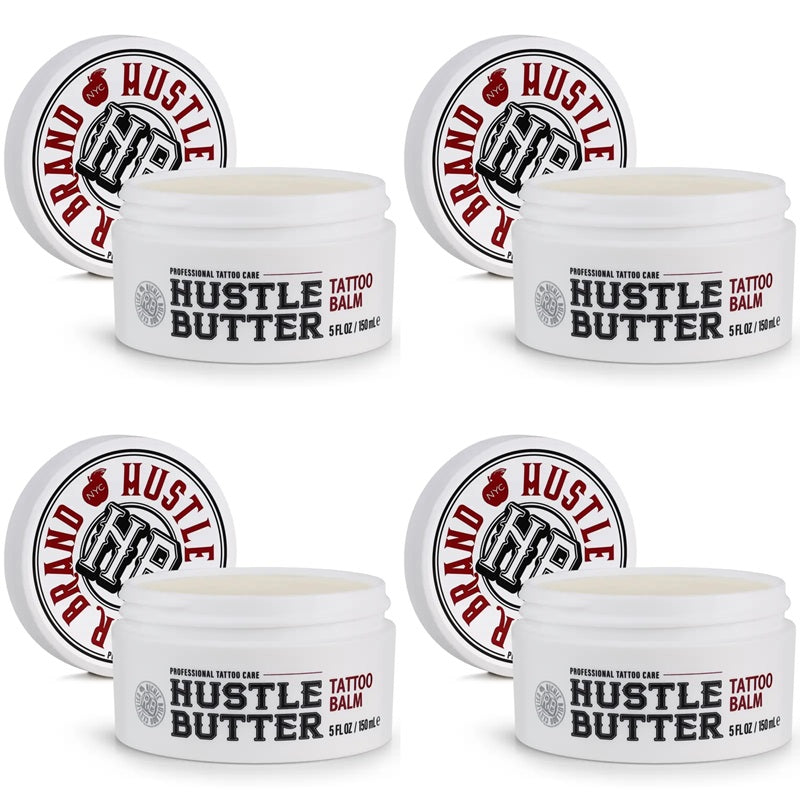 Hustle Butter 5oz Tattoo Balm For New & Older Tattoos - Safe While Healing - Moisturizes and Rejuvenates Tattoo Aftercare Cosmetics