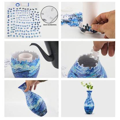3D Puzzle Vase Kit | Creative Floral Home Decor & Modern Decorative Art Piece