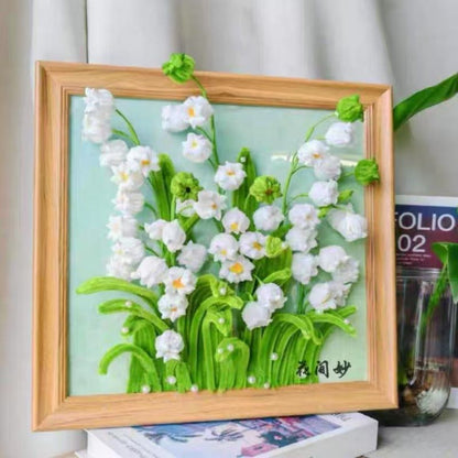 Bloom Your Own Memory – Handmade Iris Flower Frame Art | Creative Floral Home Decor & Meaningful Gift，16.54 × 11.69 inch
