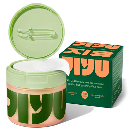 Jiyu Skincare Anti-Aging, Dark Spot & Wrinkle Minimizing Toner Pads with Snail Mucin, Centella Asiatica, Niacinamide, Peptide Complex - 100 ct.