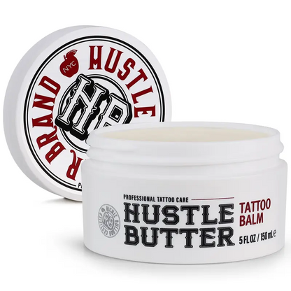 Hustle Butter 5oz Tattoo Balm For New & Older Tattoos - Safe While Healing - Moisturizes and Rejuvenates Tattoo Aftercare Cosmetics