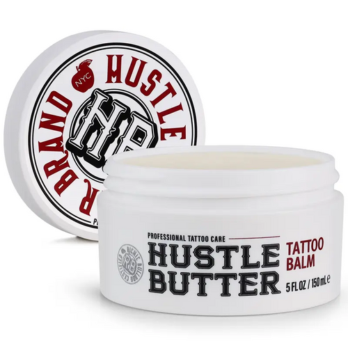 Hustle Butter 5oz Tattoo Balm For New & Older Tattoos - Safe While Healing - Moisturizes and Rejuvenates Tattoo Aftercare Cosmetics