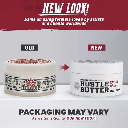 Hustle Butter 5oz Tattoo Balm For New & Older Tattoos - Safe While Healing - Moisturizes and Rejuvenates Tattoo Aftercare Cosmetics