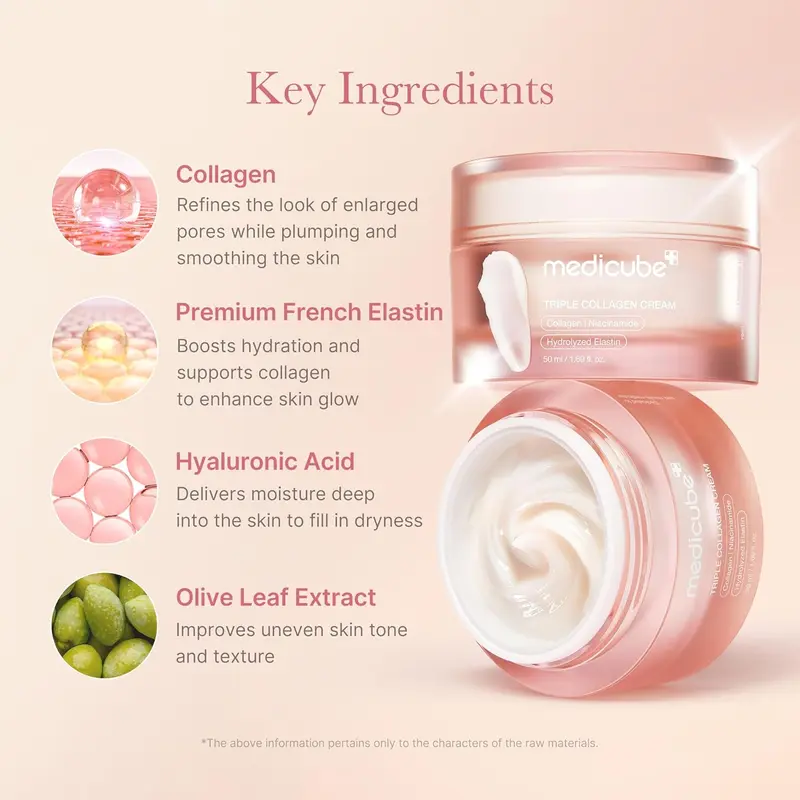 [medicube] Triple Collagen Cream (Collagen+Hyaluronic Acid+Niacinamide+Shea Butter) l Hydrating Moisturizer