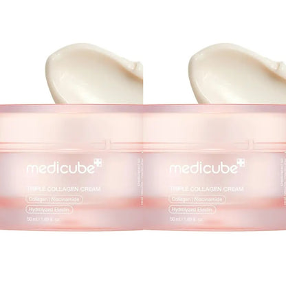 [medicube] Triple Collagen Cream (Collagen+Hyaluronic Acid+Niacinamide+Shea Butter) l Hydrating Moisturizer