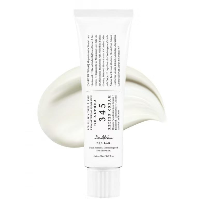 [Dr.Althea Official] 345 Relief Cream - Daily Face Moisturizer, Blemish Relief Care, Soothing Recovery, Vegan Korean Skincare