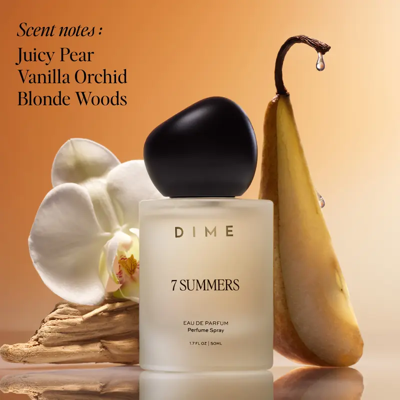 DIME Beauty 7 Summers Perfume, Sweet Floral Fragrance, Vanilla & Musk, Hypoallergenic, Clean Perfume, Eau de Toilette For Women, 1.7 oz / 50 ml