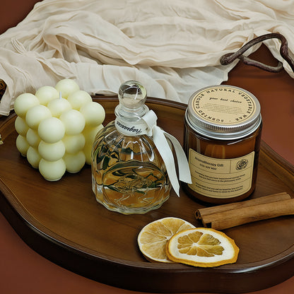 "Aromatherapy Candle Gift Set — Holiday Souvenir, Premium Fragrance Gift, Ambiance Decor Box."