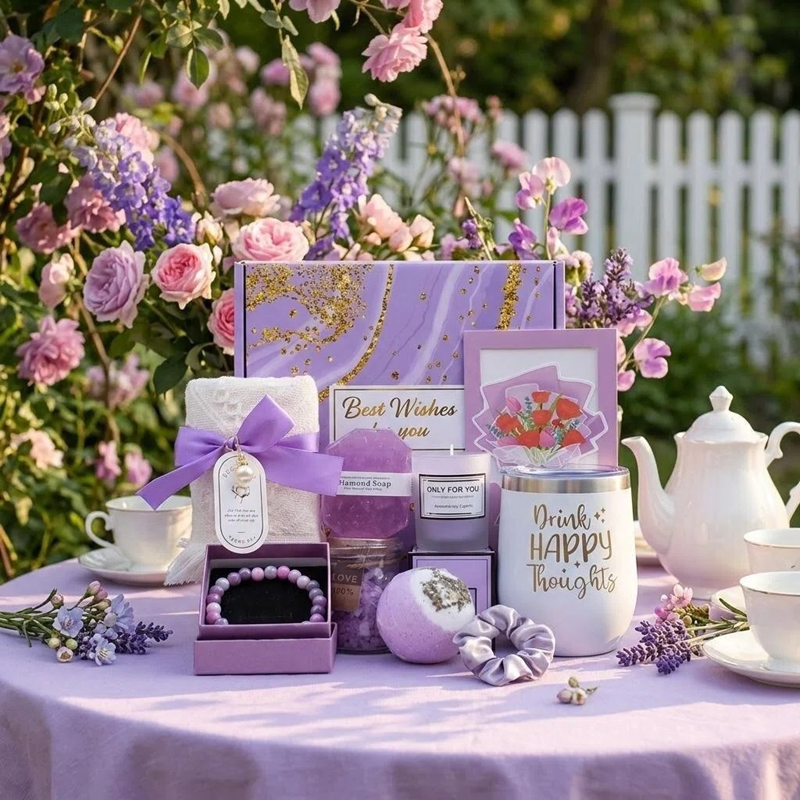 Pink-Themed Gift Set: Spa Gift Basket—A Creative Gift Box Perfect for Valentine's Day, Mother's Day, Best Friends, or Holidays.