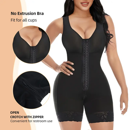 YIANNA Fajas Colombianas Shapewear for Women Tummy Control Full Shapewear Butt Lifter with Hooks Closure