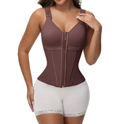 SHAPSHE Waist Shapewear Corset for Women Sport Workout Vest for Women Gym Zipper and Hooks