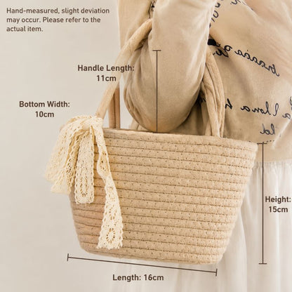 DIY Floral Woven Bag Kit – Create Your Own Handmade Straw Tote with Artificial Flowers