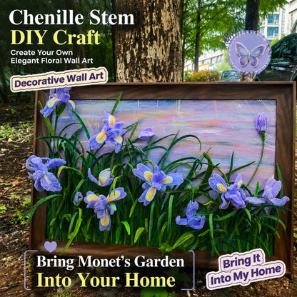Bloom Your Own Memory – Handmade Iris Flower Frame Art | Creative Floral Home Decor & Meaningful Gift，16.54 × 11.69 inch