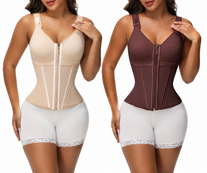SHAPSHE Waist Shapewear Corset for Women Sport Workout Vest for Women Gym Zipper and Hooks