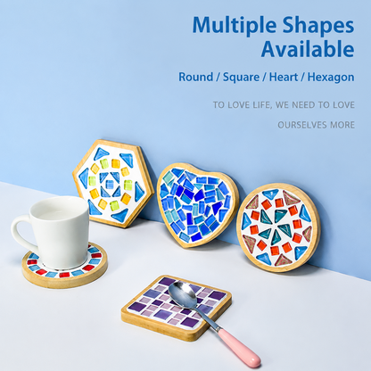 DIY Mosaic Coaster Kit – Create Your Own Handmade Glass Tile Coaster | Creative Craft Gift for Adults & Beginners