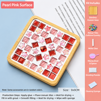 DIY Mosaic Coaster Kit – Create Your Own Handmade Glass Tile Coaster | Creative Craft Gift for Adults & Beginners