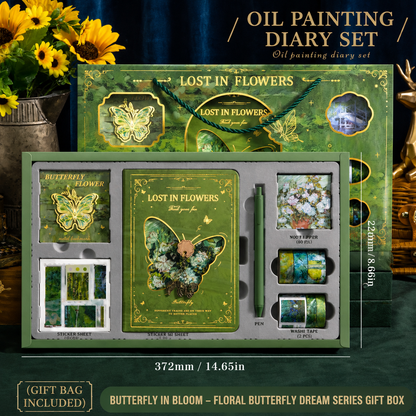 Vintage Oil Painting Style Notebook Set – Journal/Diary, Student Stationery, Gift for Back-to-School or Children's Day