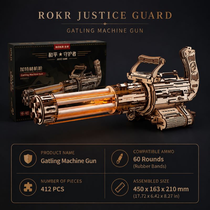 Gatling Gun (Wooden DIY Kit)
