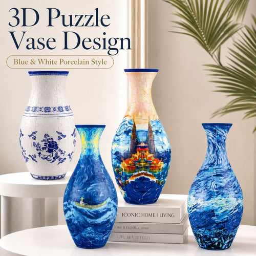 3D Puzzle Vase Kit | Creative Floral Home Decor & Modern Decorative Art Piece