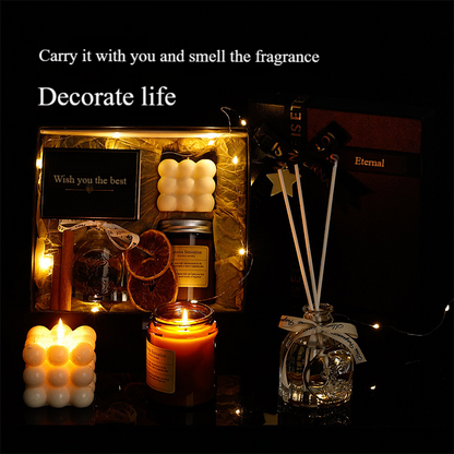 "Aromatherapy Candle Gift Set — Holiday Souvenir, Premium Fragrance Gift, Ambiance Decor Box."